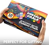 JOYIN 60 PCS Non-Toxic Washable Outdoor Jumbo Sidewalk Chalk Set 10 Colors view 4