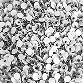 (3mm,1000PCS) Round Wobbly Wiggly Moving Googly Eyes: Mini Wiggle Plastic Safety Black Small Eyeballs/Stickers for DIY Access
