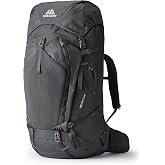 Gregory Deva 80L Women's Hiking/Backpacking Pack, Small, Lava Grey | AirCushion foamless back panel promotes airflow, supports moisture-wicking for enhanced cooling, hydration clip