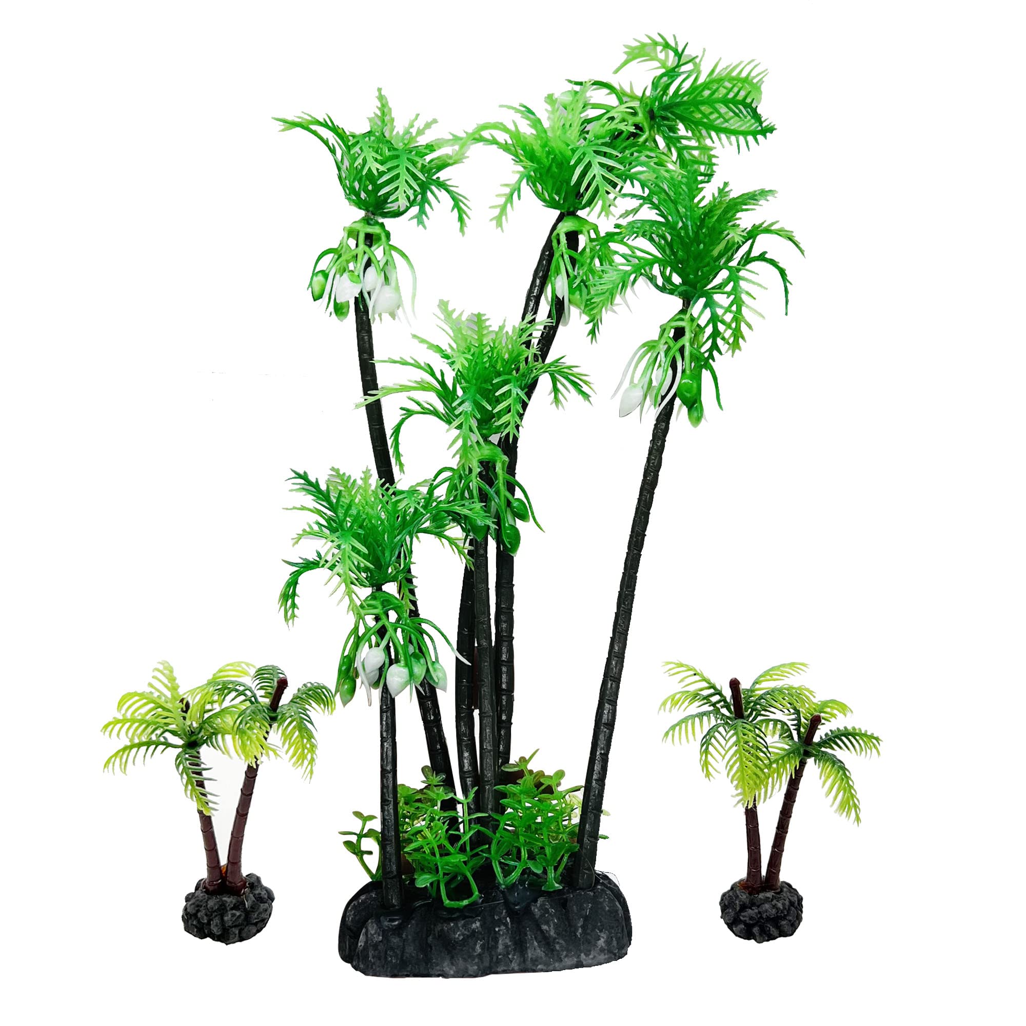 Woohome 3 PCS Coconut Palm Trees for Model Train Landscape