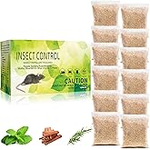 Mouse Repellent Pouches 12 Pack with Peppermint Oil,Mice Deterrent for Indoor Outdoor,Natural Rodent Repellent Get Rid of Rats, Mice, Squirrels - Safe for Pets and Family Rat Repellents for House, Car
