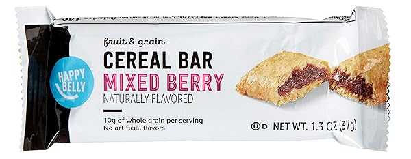 AMAZON GROCERY, MIXED BERRY FRUIT & GRAIN CEREAL BAR, 1.3 OZ, 8 CT
