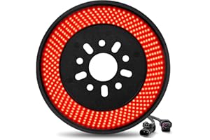 Drieaco Spare Tire Brake Light for 2018-2025 Jeep Wrangler JL JLU Accessories, 405PCS LED Super Bright 3rd Third Brake Light, Plug & Play Wheel Light Red Ring Tail Light Easy Install Rear Brake Light