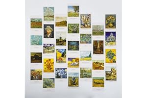 EDENMS Van Gogh Art Postcards, Famous Painting Abstract Art Post Cards Bulk Pack(30 Pack), Retro Aesthetic Art Posters Collage Kit, Postcards for School Students Teacher Thank You Note Cards
