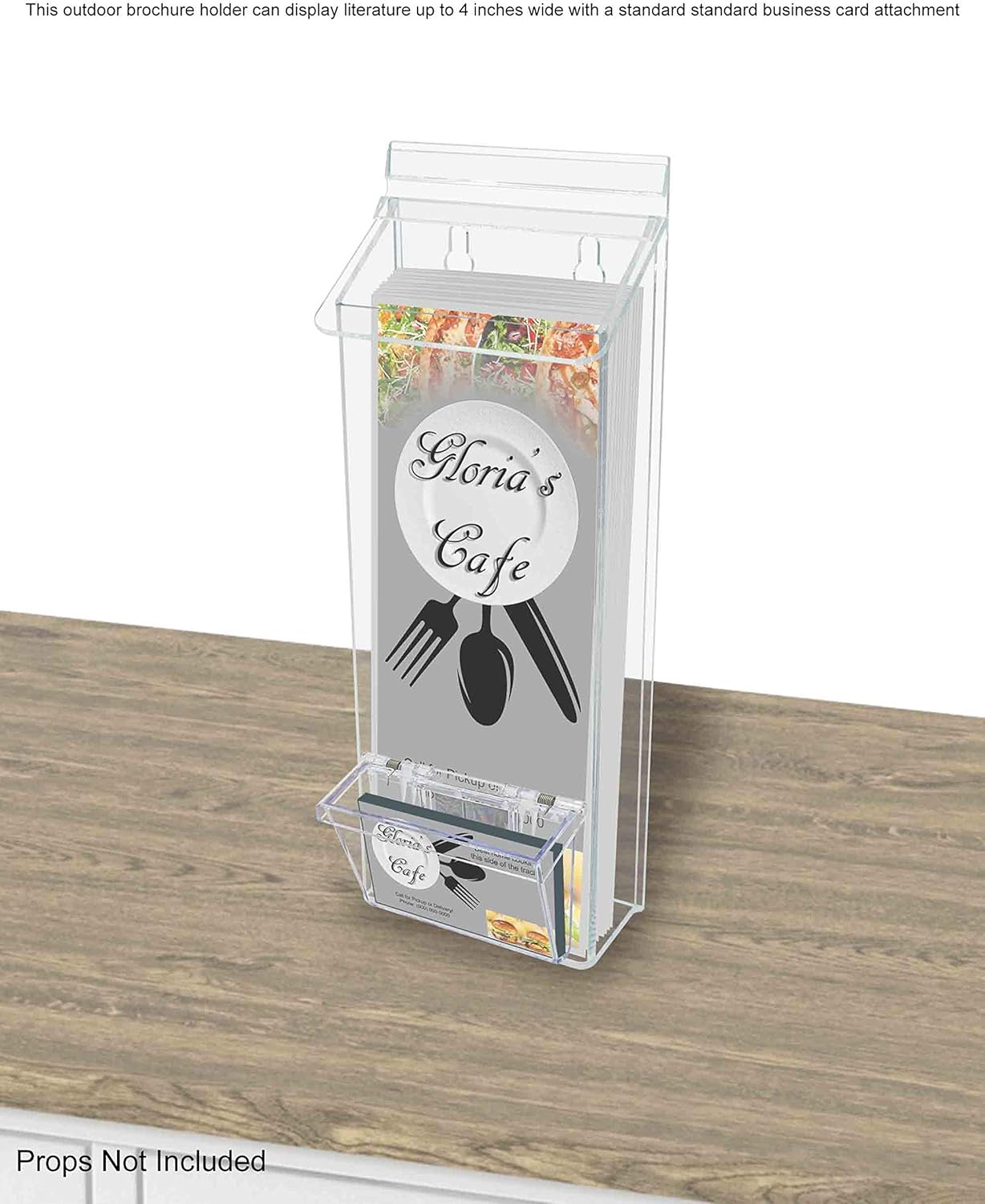 outdoor brochure holders on Clear 4x9 Magnetic W Business Card Marketing Holders Outdoor Brochure Holder Trifold Pamphlet Maps Menu Handout Organizer Take One Office Supplies Office Products