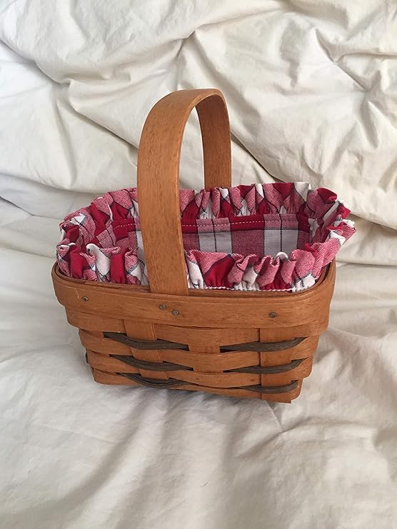 Longaberger Heartland Mini Chore Basket w/Picnic Plaid