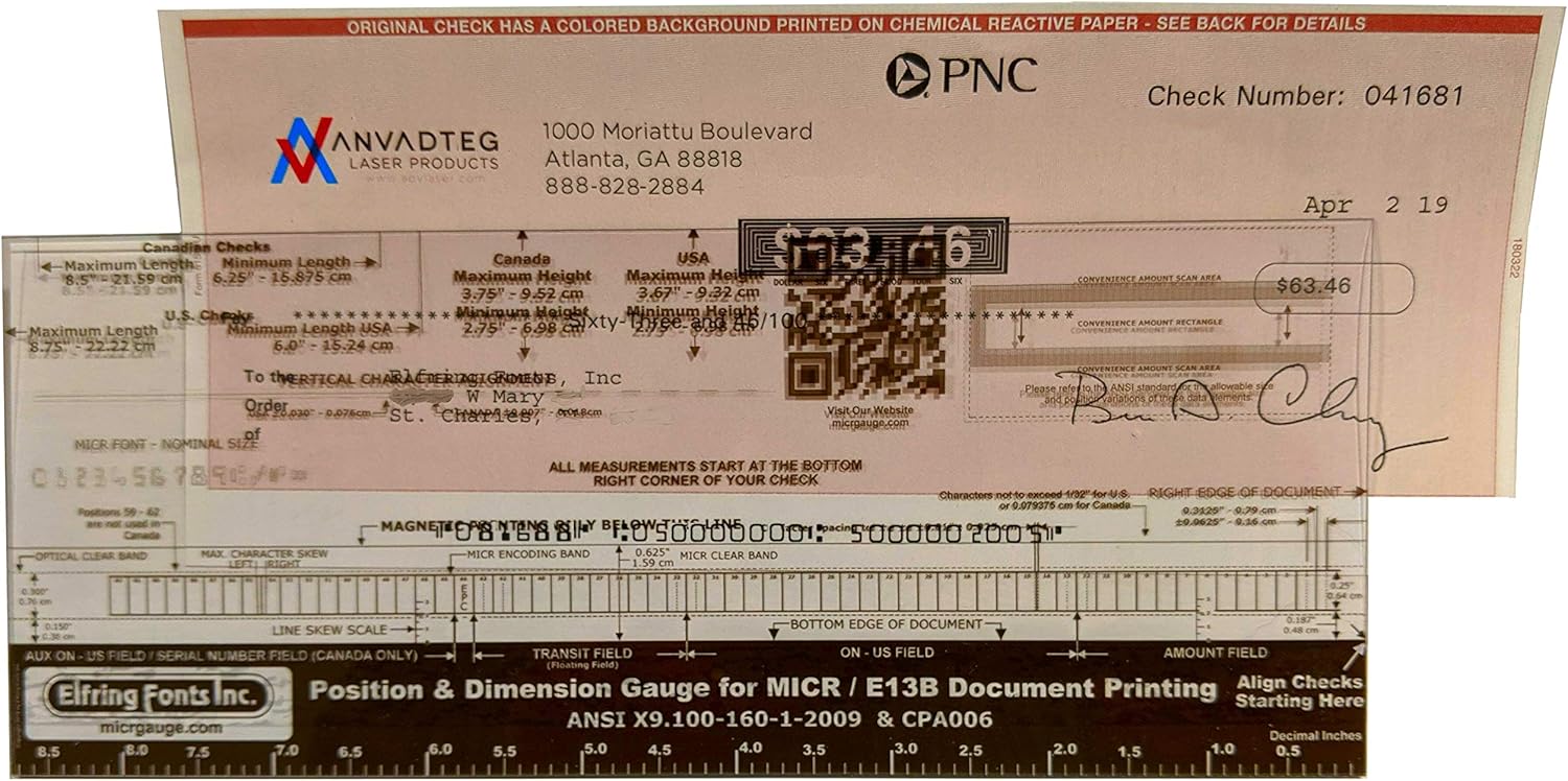 MICR Mounted Check Position Gauge : Check Writers : Office Products