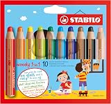 Stabilo 880/10 Woody 3in1 Multicolour Pencil Pack of 10