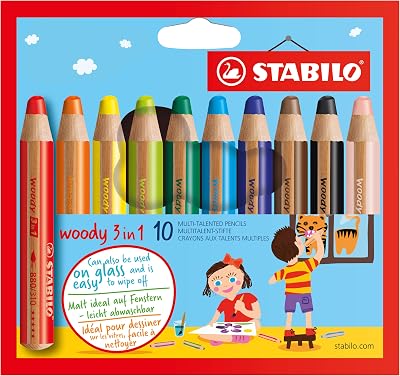 Stabilo 880/10 Woody 3in1 Multicolour Pencil Pack of 10