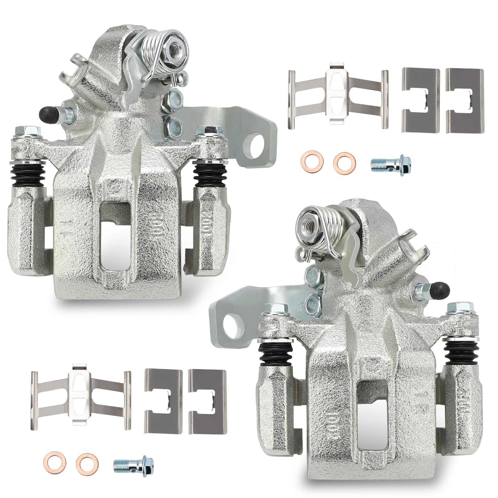 Photo 1 of 19B3298 19B3299 Rear Left & Right Disc Brake Caliper Assembly with Bracket For 2006-2011 Acura CSX,2013-2018 Acura ILX/2006-2015 Honda Civic Replaces# 43019SNAA10, 43018SNAA10 19-B3299,19-B3298