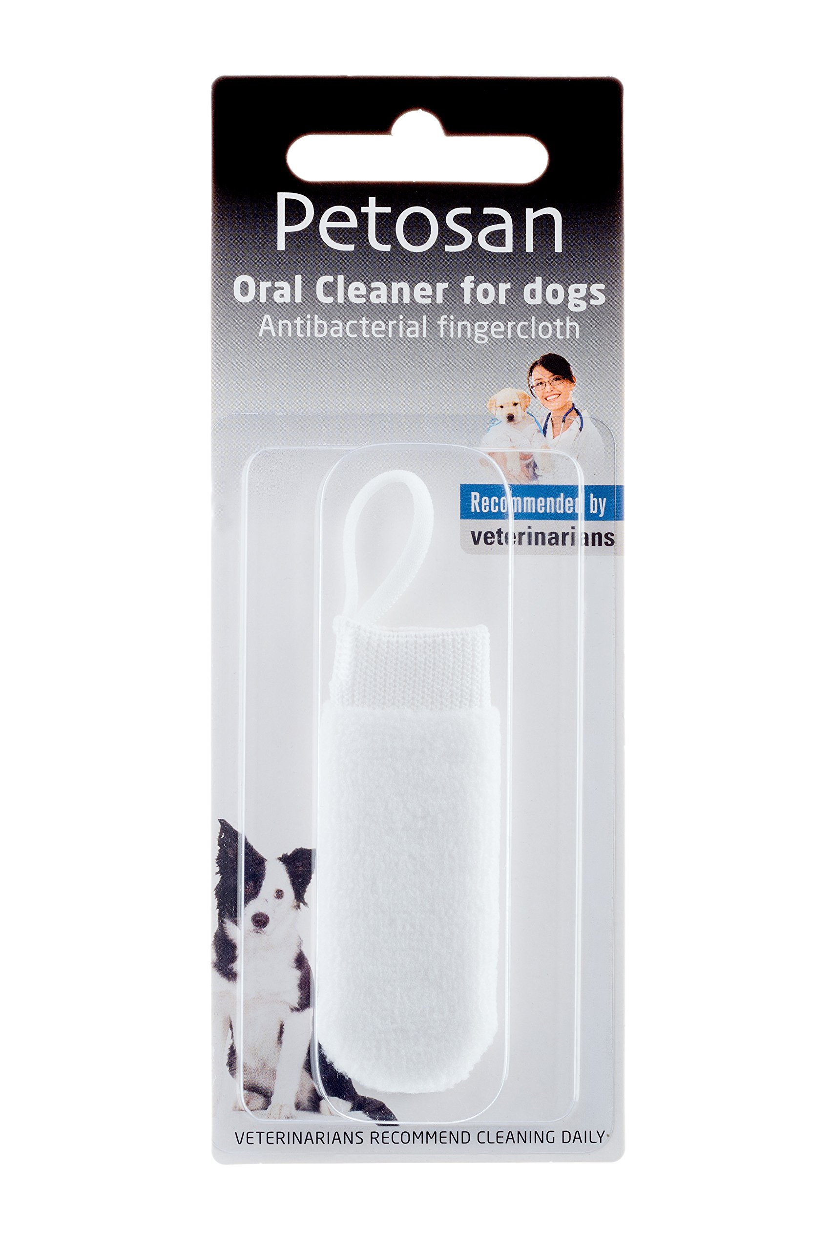 Petosan Oral Cleaner Fingerbrush Microfiber Cloth for Dogs - Pet Dental Care