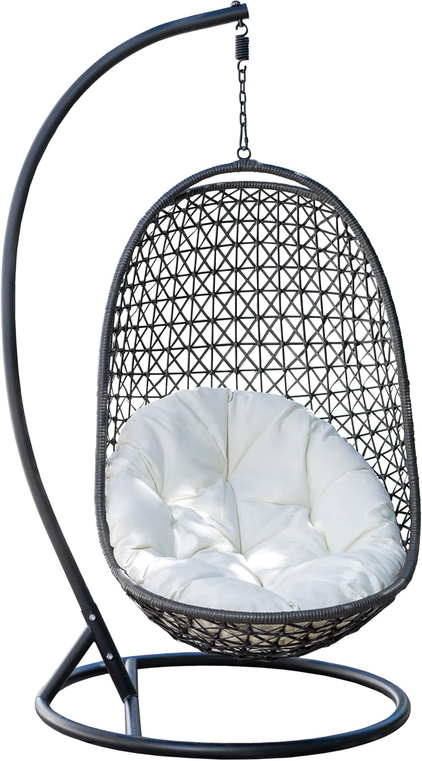 abbyson marilla outdoor furniture on Amazon Com Abbyson Living Bohemian Indoor Outdoor All Weather Wicker Swing Chair Grey Garden Outdoor
