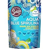 Suncore Foods Organic Aqua Blue Spirulina Powder, 2 oz, Gluten-Free, Non-GMO, Plant-Based, Perfect for Food Coloring, Baking, Drinks, Smoothies