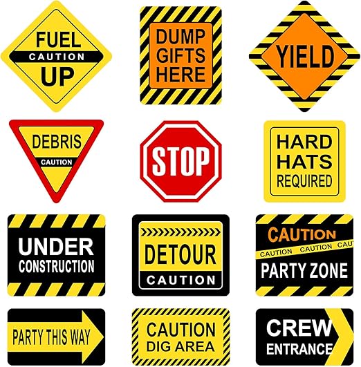 Amazon Com Construction Themed Party Decorations 10 11 8 Inch