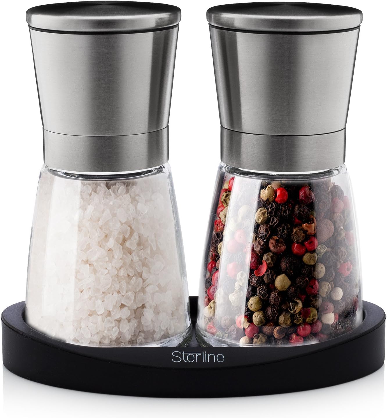 Grind set. Premium pepper grinder. grinder солонка. автоматическая мельница для перца. сольница и перечница.