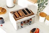 Swan Nordic 4 Slice Toaster 1500W 6 Browning Levels Defrost Reheat White view 4