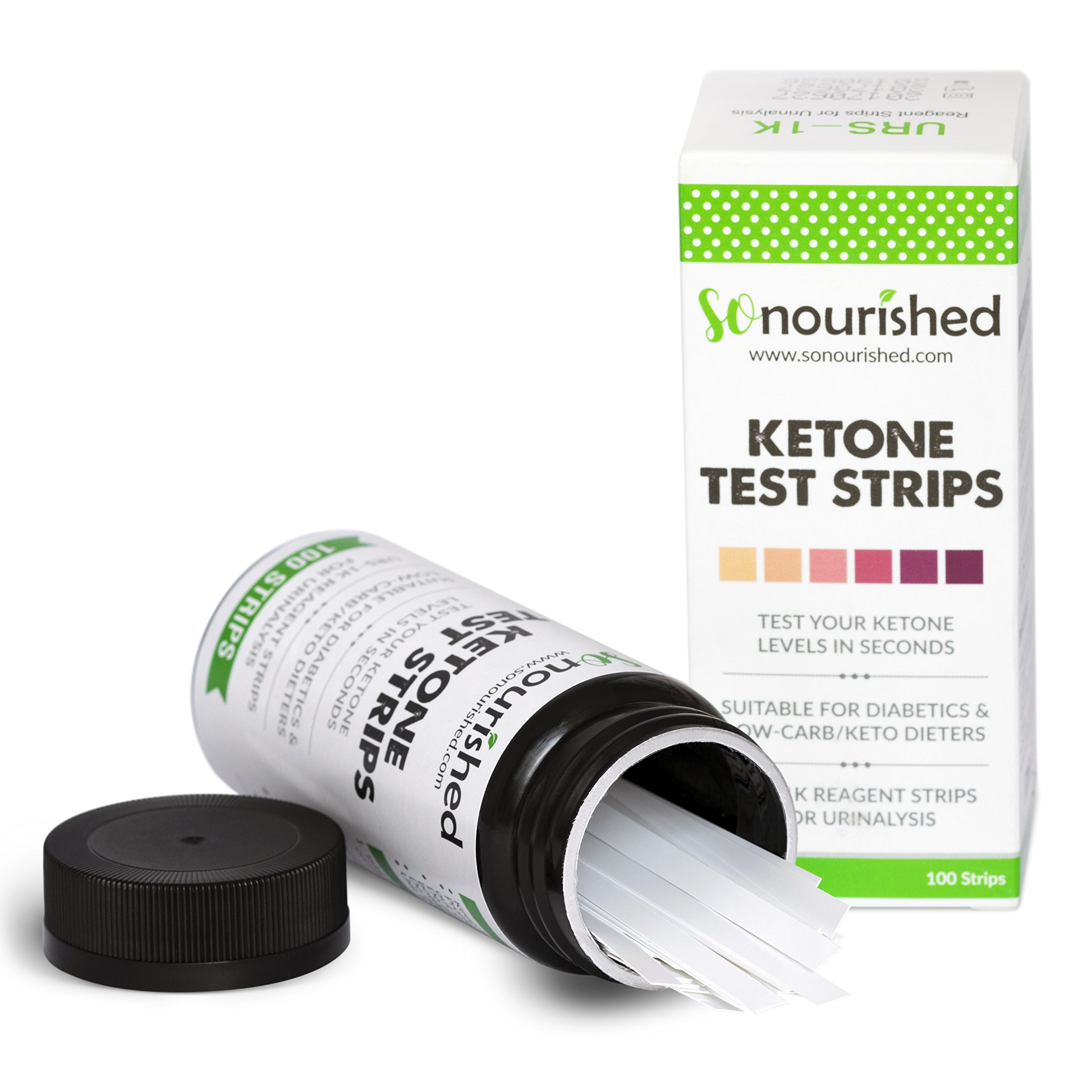 Urine Ketone Strips Ketosis Strips & Diabetic Test Strips. Ketosis Test with Keto Strips Kit