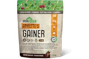 IRONVEGAN Gainer Chocolate Protein Powder, 2500 GR