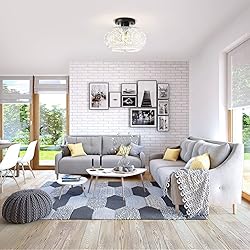 OYKYOHEI Semi Flush Mount Ceiling Light, Globe