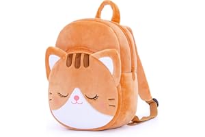 Lazada Toddler Backpack for Girls Kitty Animal Kids Plush Backpacks Cat Brown Age 3+