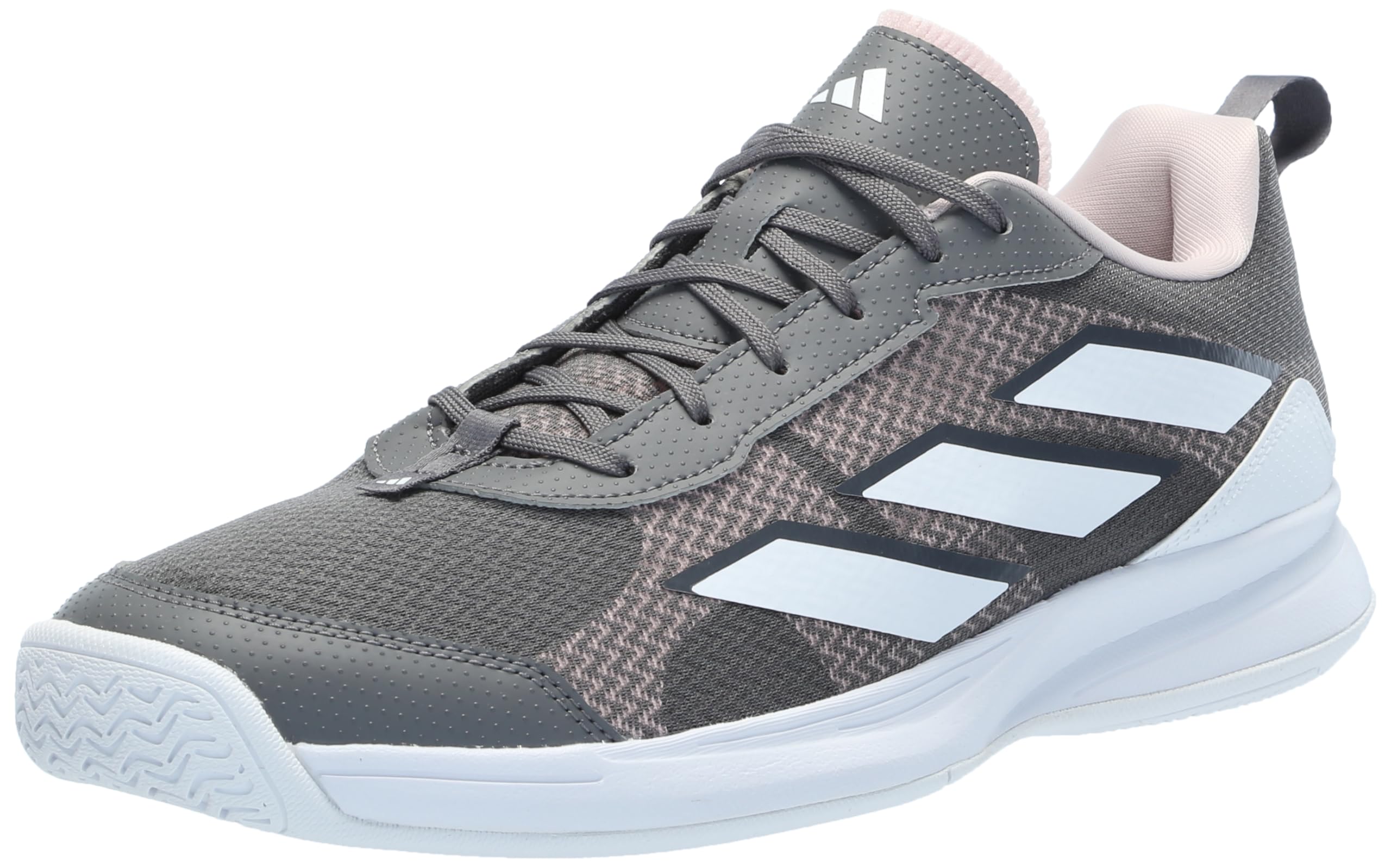 adidas Women’s Avaflash Tennis Sneaker, Sandy Pink/White/Sandy Pink, 8