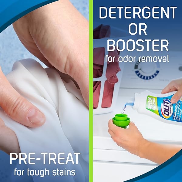OUT PROWASH WORKWEAR STAIN REMOVER LAUNDRY DETERGENT AND ODOR ELIMINATOR, GREAT FOR WORK CLOTHES, UNIFORMS, ACTIVE WEAR, AND MORE, MADE IN THE USA, 22 OUNCE BOTTLE