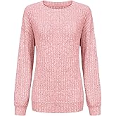 STOLKISS Women Ribbed Sweatshirt Casual Crew Neck Pullover Sweatshirt Loose Soft Long Sleeve Fall Winter Sweaters 2026