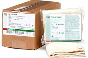 LOHMANN & RAUSCHER tg shape Shaped Tubular Bandage, Full Leg Medical Compression Wrap for the Thigh, Knee Calf, Ankle, & Foot, Seamless Stockinette Tube for Retention, Lymphedema, & Swelling, Size Large, Box of 10