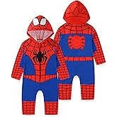 Marvel Spider-Man Boys Cosplay Hooded Coverall for Toddler