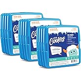 Cool Coolers By Fit & Fresh 12 Pack Slim Ice Packs, Quick Freeze Space Saving Reusable Ice Packs for Lunch Boxes or Coolers, Clear Blue Kids Ice,12 Pack