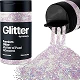 Hemway Mother of Pearl Iridescent Glitter 130g Extra Chunky Shaker view 1