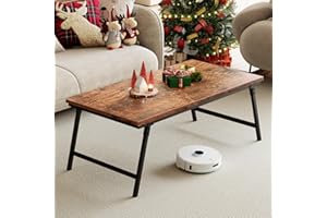 ALLSTAND 41.3" Folding Coffee Table for Small Spaces, Leg Latches Collapsible Foldable Coffee Table Portable Sturdy, No Assem