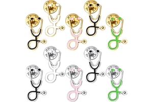 YAOMIAO Stethoscope Brooch Pins for Nurse Doctor Pins Enamel Lapel Brooches Pin in Bulk Cute Schoolbag Pin Badges for Christmas Doctor Nurse Medical Students Clothing Bags Women Men
