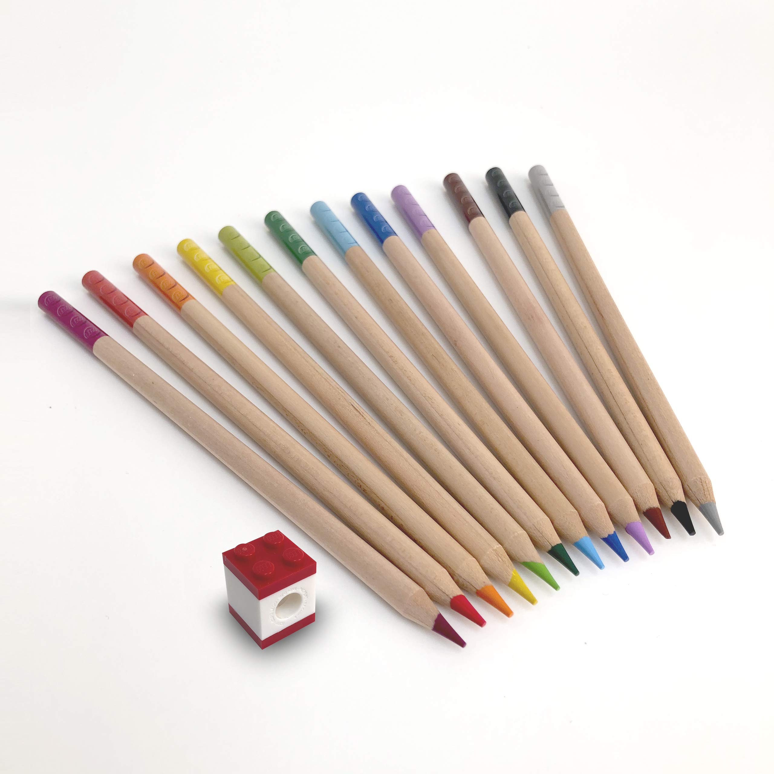 IQ LEGO 12 Pack Colored Pencils with Pencil Topper (52064), Ages 6 and up, 12 Colored Pencils