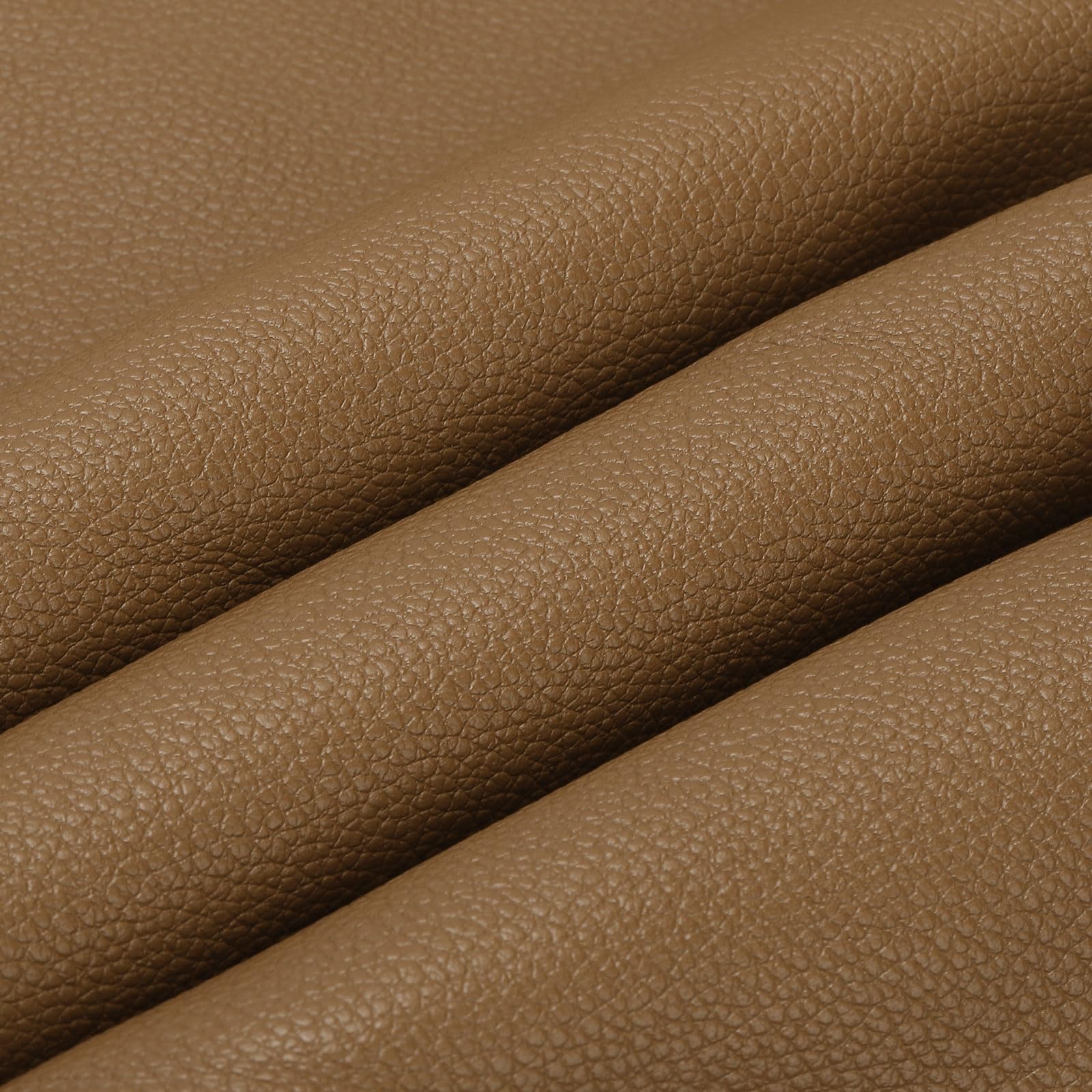 PATIKIL 54x19.7x0.05 Inch Faux Leather Sheets, Soft Colored Faux PU Leather Sheets Repair Fabric Patch for Book Binding, Repairing, Crafting, Sewing, Light Brown