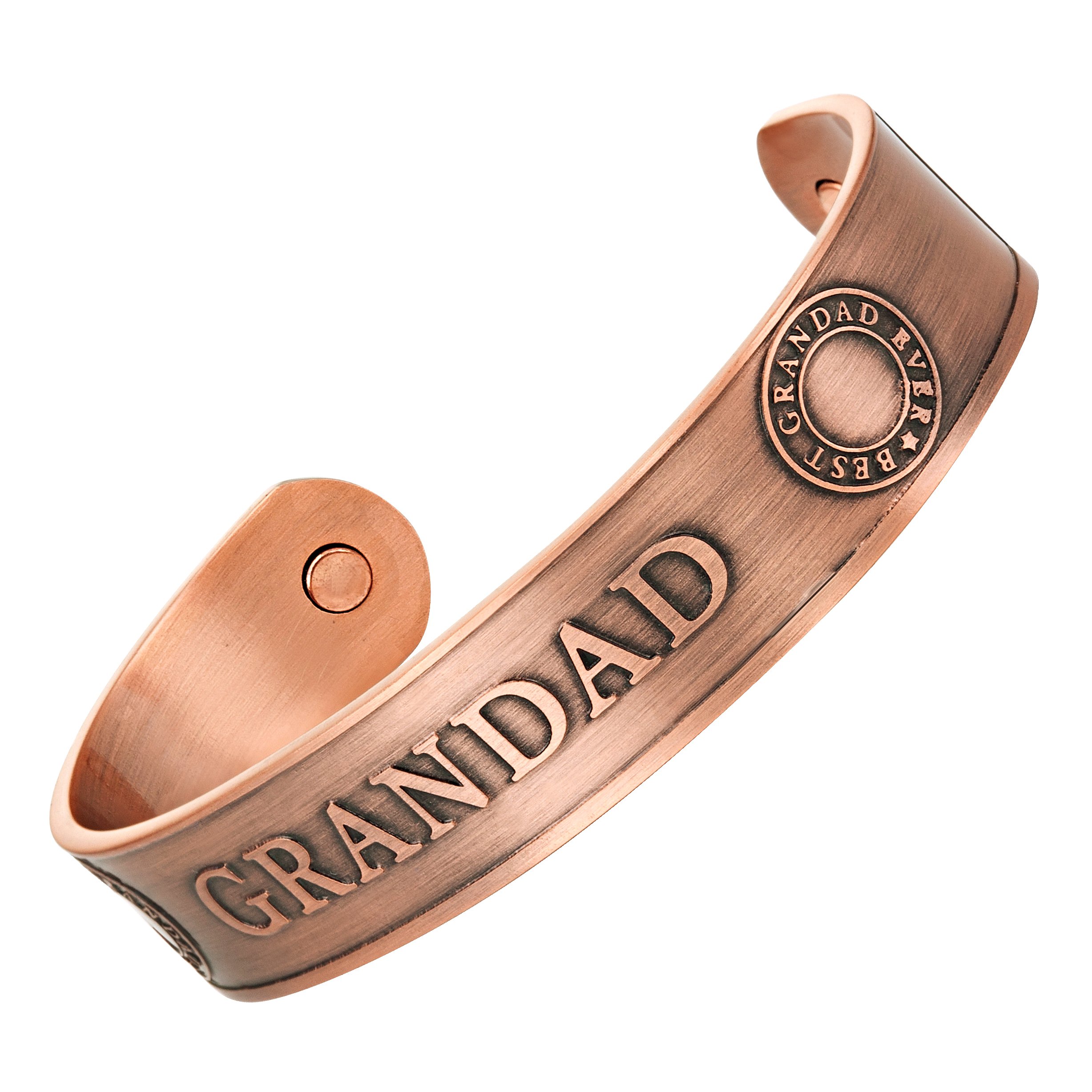 Willis Judd Grandad Men's Pure Copper Magnetic Adjustable Bracelet Bangle