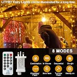 LITYBY 120 LED Warm White Fairy Lights 15 Meter Plug in Waterproof Outdoor view 5