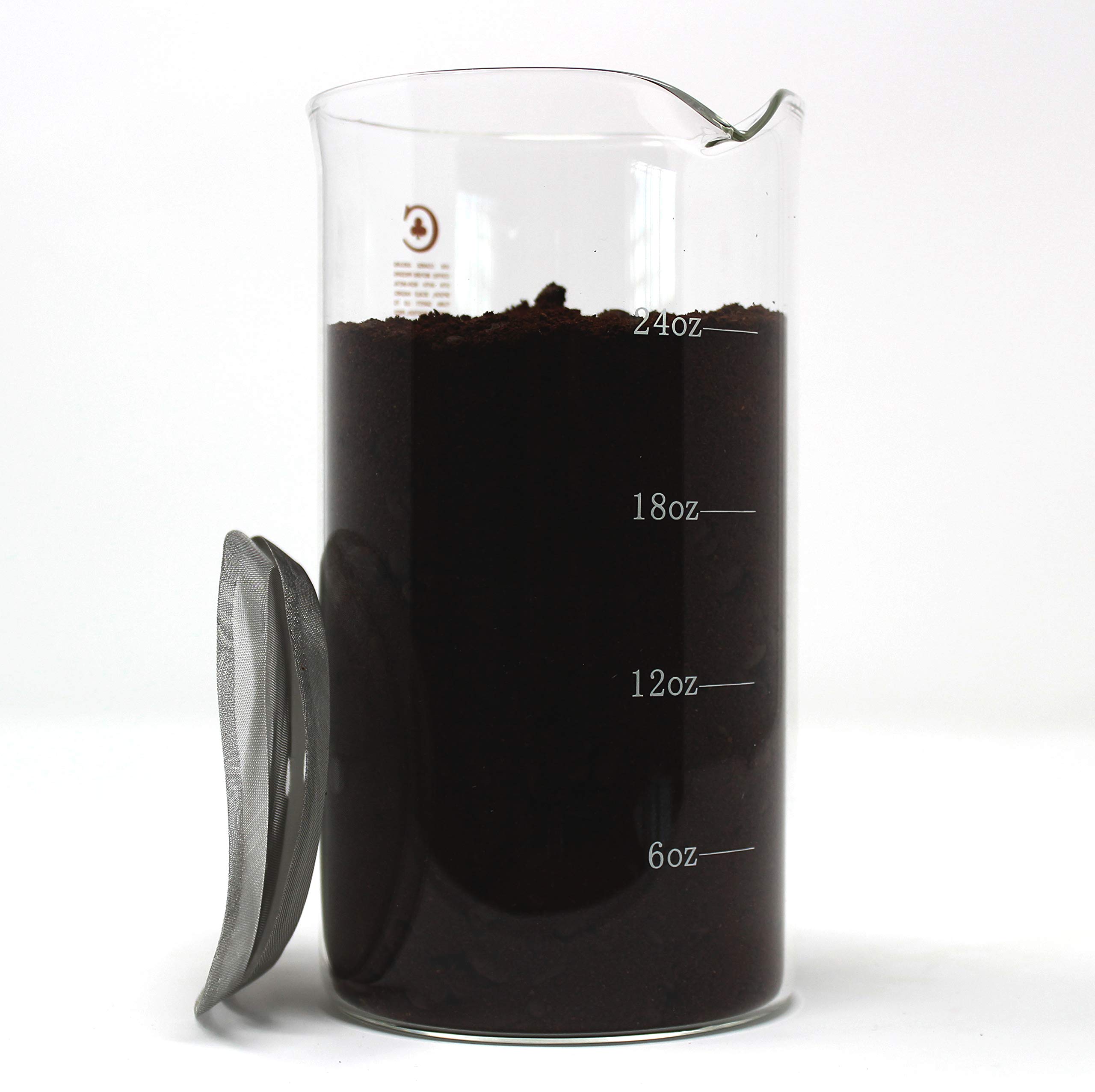 French Press Replacement Glass; for Bodum, Café Crush Carafe Club Bonus