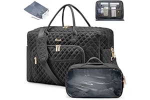 LOVEVOOK Travel Duffle Bag - Women's Weekender Carry On Overnight Laptop & Gym Bag With Toiletry/Shoe Pocket, Hospital Labor Bag