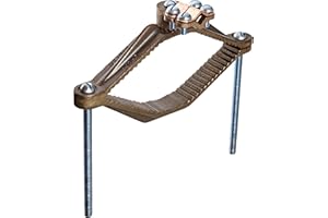 Morris Products 91696 Ground Clamp, with Adaptor, for Armored and Unarmored Wire, 8-4/0 Wire Range, 4-1/2" - 6" Water Pipe Range, 1-Pack