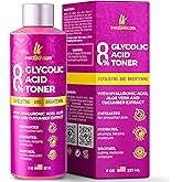 InstaSkincare Glycolic Acid 8% Toner for Face - Facial Toning Solution - Exfoliating Face Toner for Women & Men Made in USA