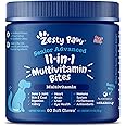 Zesty Paws Senior Dog Multivitamin Treats - Glucosamine for Dogs + Digestive Enzymes & Probiotics - Grain Free Dog Vitamins for Skin & Coat + Immune Health - Beef - Advanced - 90ct