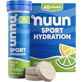 Nuun Sport Electrolyte Tablets Lemon Lime, GF &amp; Vegan, 4 Pack | 40 Servings with Magnesium, Calcium, Potassium, Chloride &amp; Sodium, Gluten Free &amp; Vegan