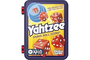 Yahtzee Dice Game | with Collapsible Cup & Storage Case | Fun Family Games for Kids, Teens, Adults | 30 Mins. | 2 or More Pla