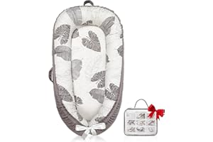 MEINDOOVM Baby Lounger | Organic Cotton Infant Lounger | Reversible, Adjustable & Portable Floor Lounger | Soft, Breathable, Washable Cover