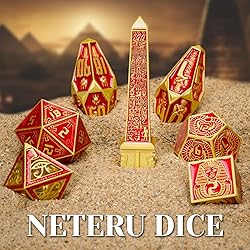 Neteru Dice Egyptian Theme Zinc Alloy Metal Dice