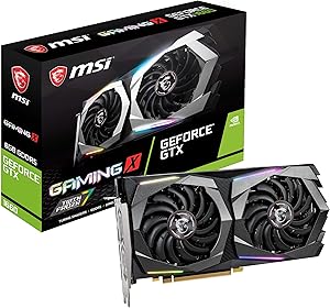 MSI Gaming GeForce GTX 1660 192-Bit HDMI/DP 6GB GDRR5 HDCP Support DirectX 12 Dual Fan VR Ready OC Graphics Card (GTX 1660 Gaming X 6G) (Renewed)