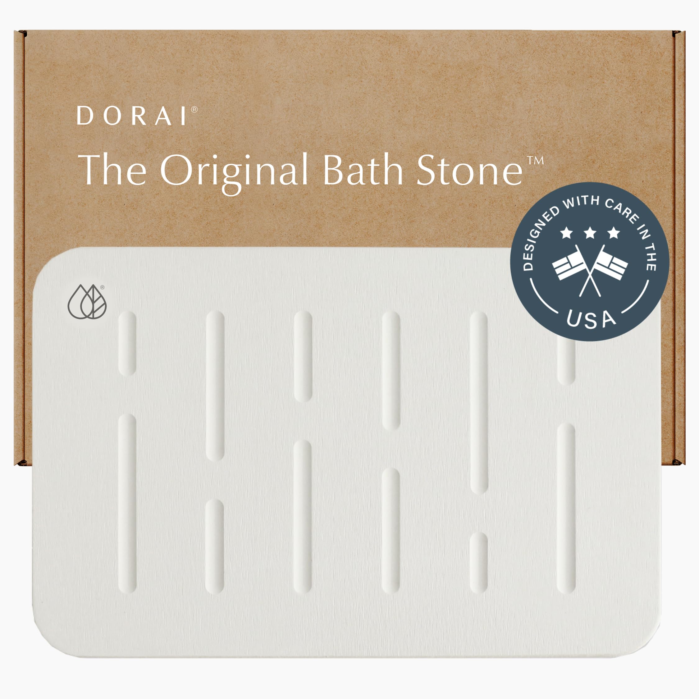 Photo 1 of Dorai Home Bath Stone Mat 23.6"x15.4" – Luxury Diatomite Stone Mat, Quick-Dry, Non-Slip, Rain Sandstone