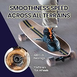 Abrazo 33x9.5 Pro Cruiser Skateboard for Kids Teens
