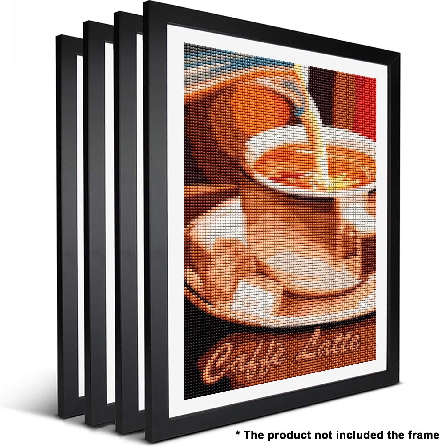 4 Pack 5D DIY Diamond Painting Kit Coffee Full Drill by Number Kits - Image 4